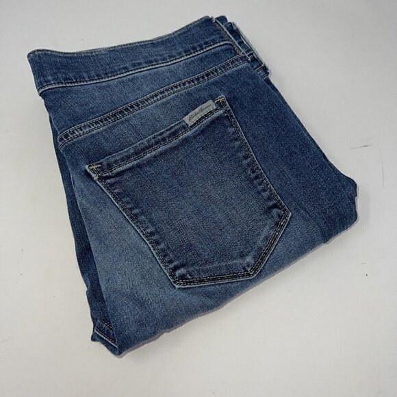 Eddie Bauer Pants - Eddie BAUER Slightly Curvy Slim Straight Blue Denim Jeans Women's Size 6 Stretch